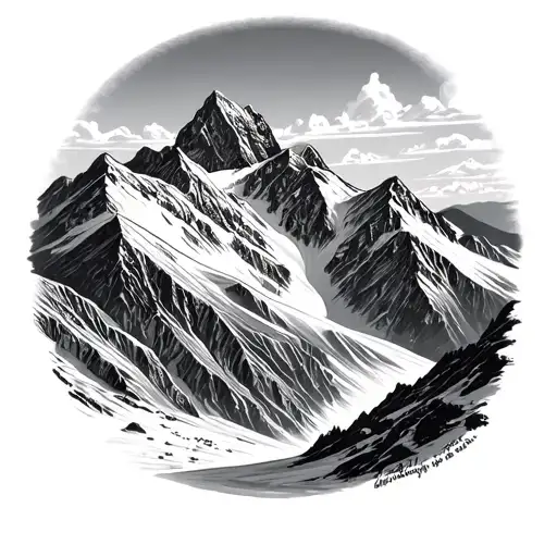 Swiss Alps tattoo design idea