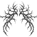 Smooth, branching lines like soft energy veins. Organic and calm, no shading, natural anatomical flow. tattoo design idea