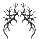 Smooth, branching lines like soft energy veins. Organic and calm, no shading, natural anatomical flow. tattoo design idea