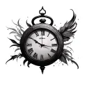 Mens Clock tattoo design idea