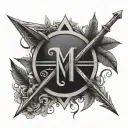 roman numerals for August 19, 2013 in an arrow tattoo design idea