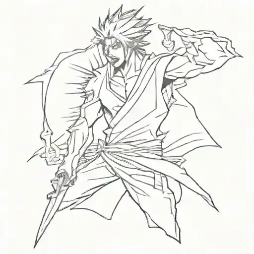 Bleach number 6 tattoo design idea