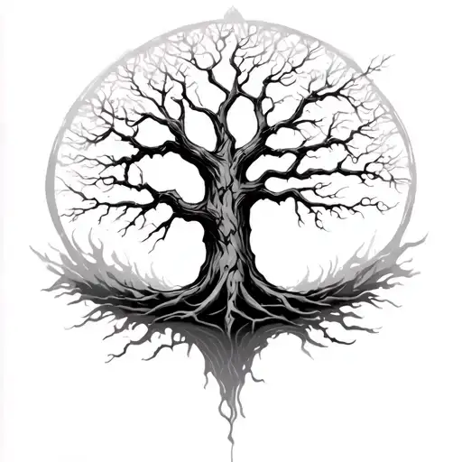 Dead Tree Of Life tattoo design idea