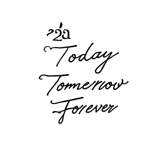 224 Today Tomorrow Forever tattoo design idea