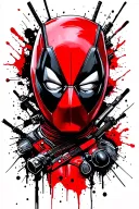 deadpool full color tattoo design idea