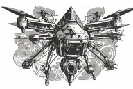 Drone UAV tattoo design idea