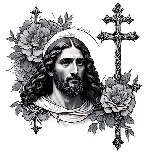 Roman Catholic tattoo design idea