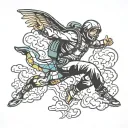 skydiving tattoo design idea