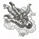 skydiving tattoo design idea