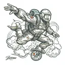 skydiving tattoo design idea