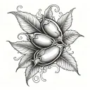 three peas in a single pod tattoo design idea