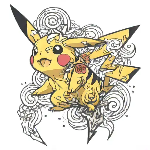 Pikachu tattoo design idea