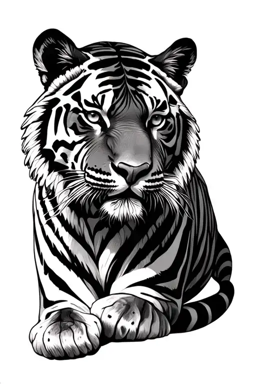Bengal tiger tattoo design idea