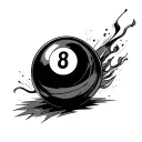 8 Ball tattoo design idea