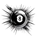 8 Ball tattoo design idea