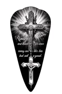 Rosary nail bible scripture tattoo design idea