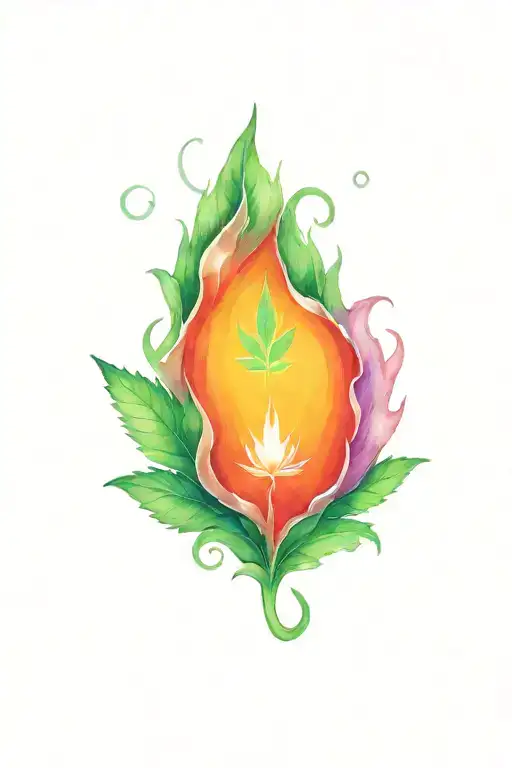 marijuana healer video game fantasy tattoo design idea