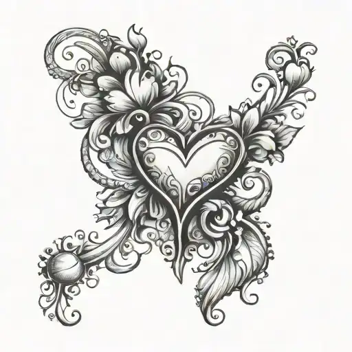 9 small hearts on sternum tattoo tattoo design idea