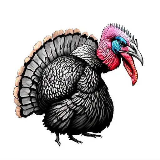 Turkey with jay-z's head instead of turkey head tattoo design idea