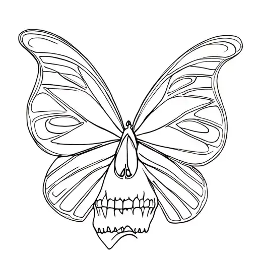 Houston texas butterfly rainbow skull tattoo design idea