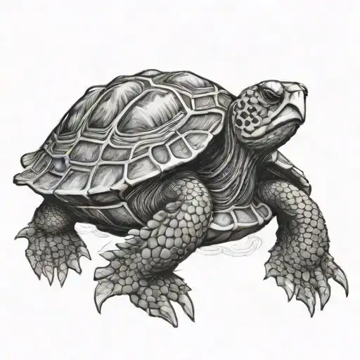 king Neptune shellback turtle tattoo design idea