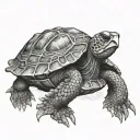 king Neptune shellback turtle tattoo design idea