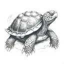 king Neptune shellback turtle tattoo design idea