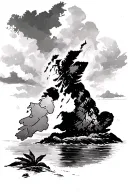 south east coast England moved to America, nature and travel lover tattoo design idea