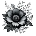 january and March birth month flowers tattoo design idea