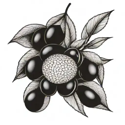 single olive tattoo design idea