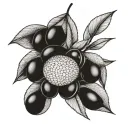 single olive tattoo design idea