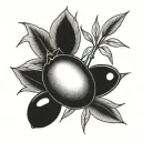 single olive tattoo design idea