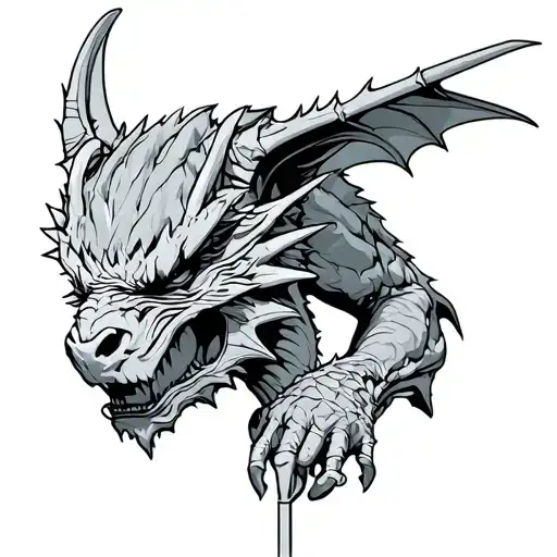 Protector Gargoyle tattoo design idea