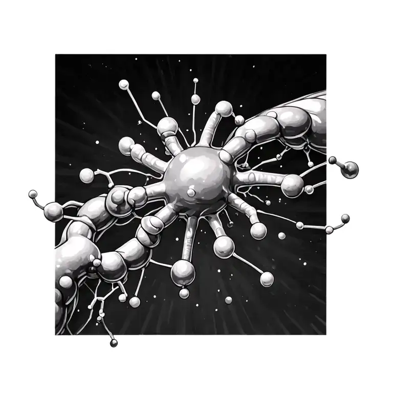 DMT Molecule tattoo design idea