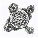 nuclear symbol tattoo design idea