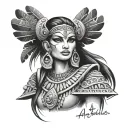 Aztec Princess tattoo design idea