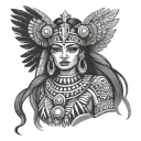 Aztec Princess tattoo design idea