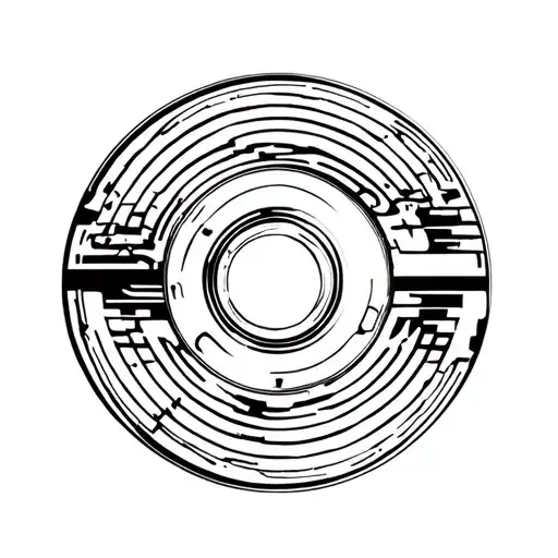 Cd disc tattoo design idea
