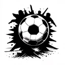 Fuse the energy of hanging out with friends (estar con los amigos) with the excitement of a soccer match (futbol) to create a dynamic and social tattoo design representing camaraderie and teamwork tattoo design idea