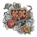 AC/DC in amsterdam tattoo design idea
