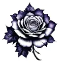 Fine Line Violet tattoo design idea