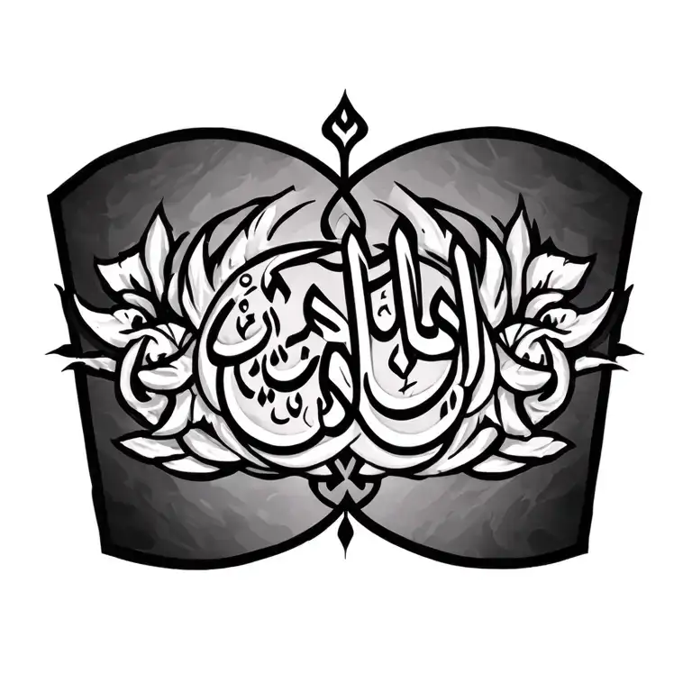 Bismillah tattoo design idea