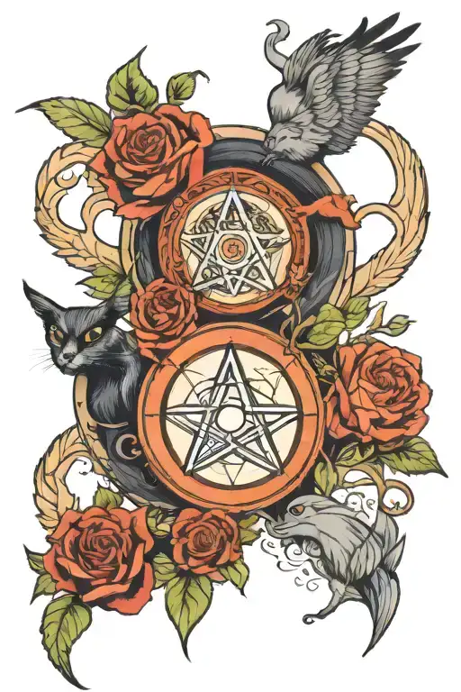 Wiccan tattoo design idea