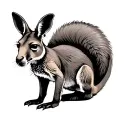 boxing kangaroo tattoo design idea