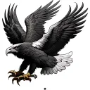 Albanian Eagle half tattoo design idea