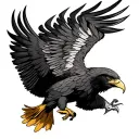 Albanian Eagle half tattoo design idea