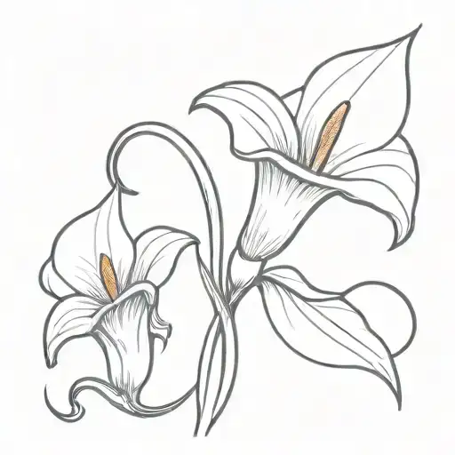 Medusa Calla Lilly tattoo design idea