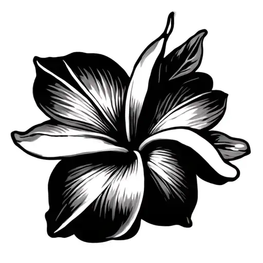 111 with frangipani flower tattoo design idea