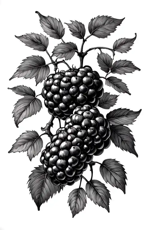 blackberry vine tattoo design idea