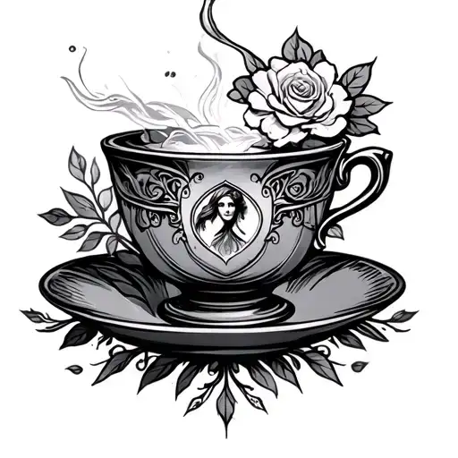 cup of hygeia tattoo design idea